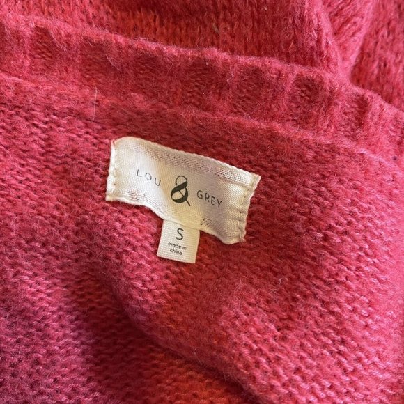 lou grey sweater small wool blend barbie pink tunic oversized soft Knit Pullover - Picture 5 of 6